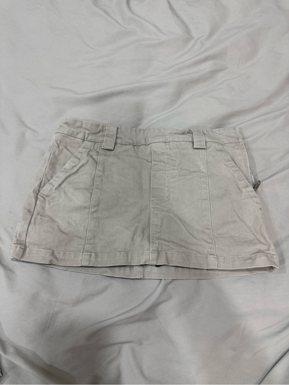 Women’s Cream Utility Mini Shorts